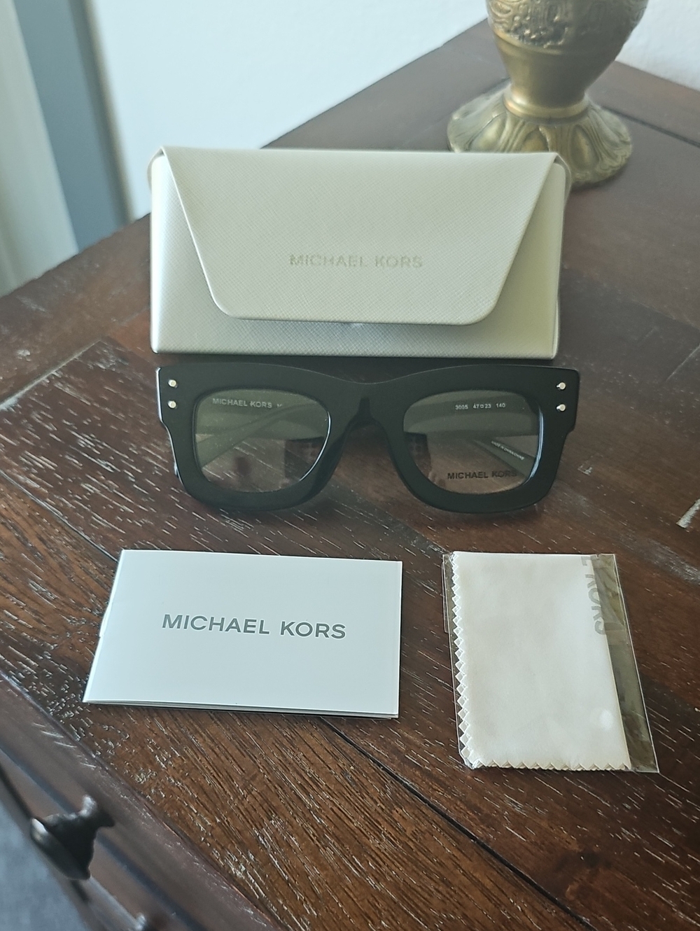 ●●MICHAEL KORS "CORAL GABLES" MK4180 BLACK GLOSSY RECTANGULAR EYE FRAMES NIC●●